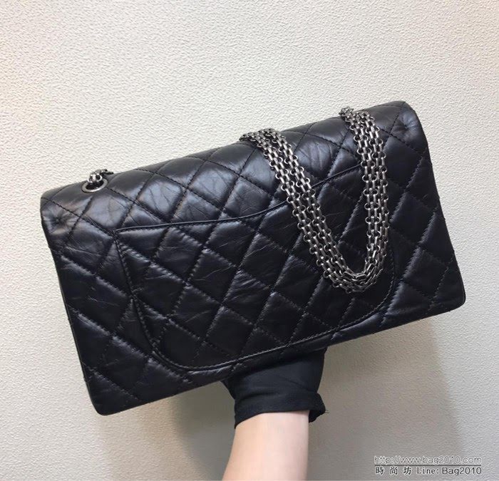 CHANEL香奈兒 独家背景实拍 经典款 黑色 复古菱格纹 复古链条包  Cco1043